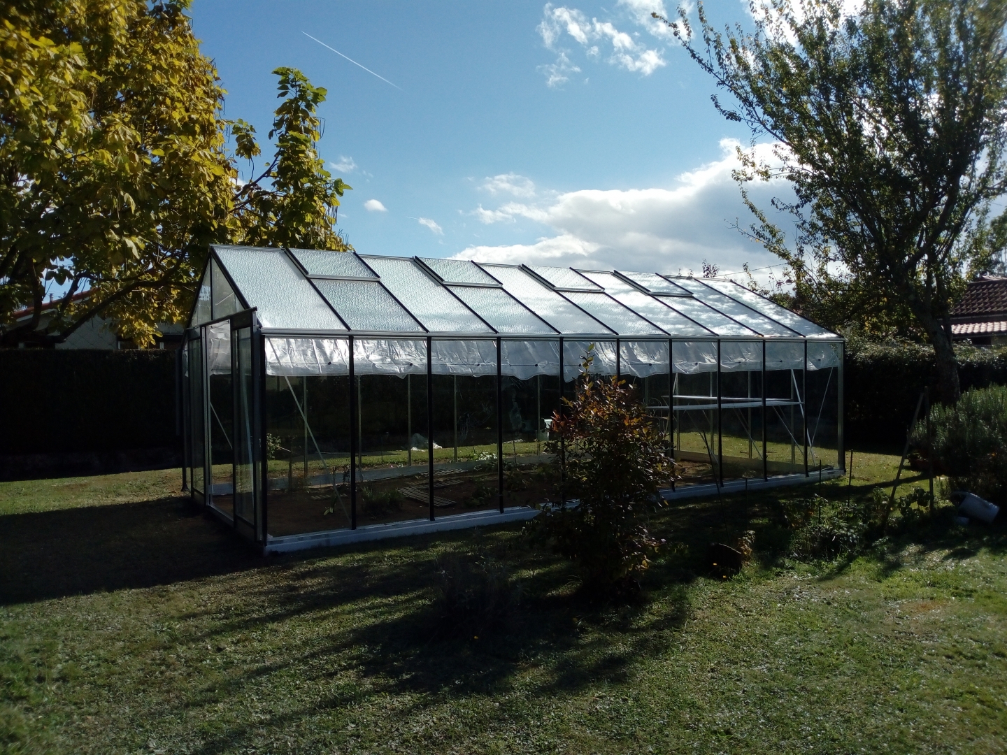 Serre en polycarbonate 10 mm COMPACT 8,2m² - aluminium/noir